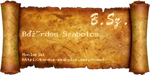Bárdos Szabolcs névjegykártya