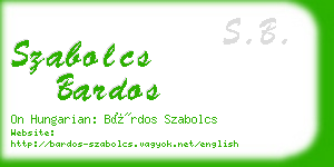 szabolcs bardos business card